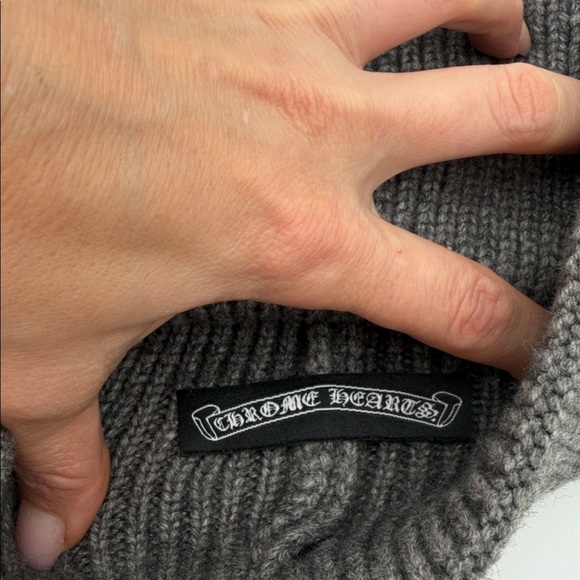 Chrome Hearts Charcoal Knit Beanie - Picture 3 of 4